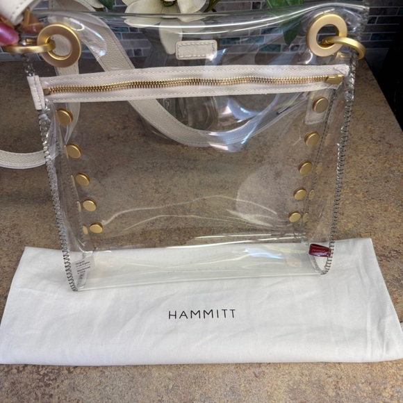 Hammitt Tony Medium Calla Lily clear purse - Picture 2 of 5